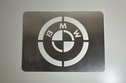 Car Detailing Stencil Aluminium BMW Logo