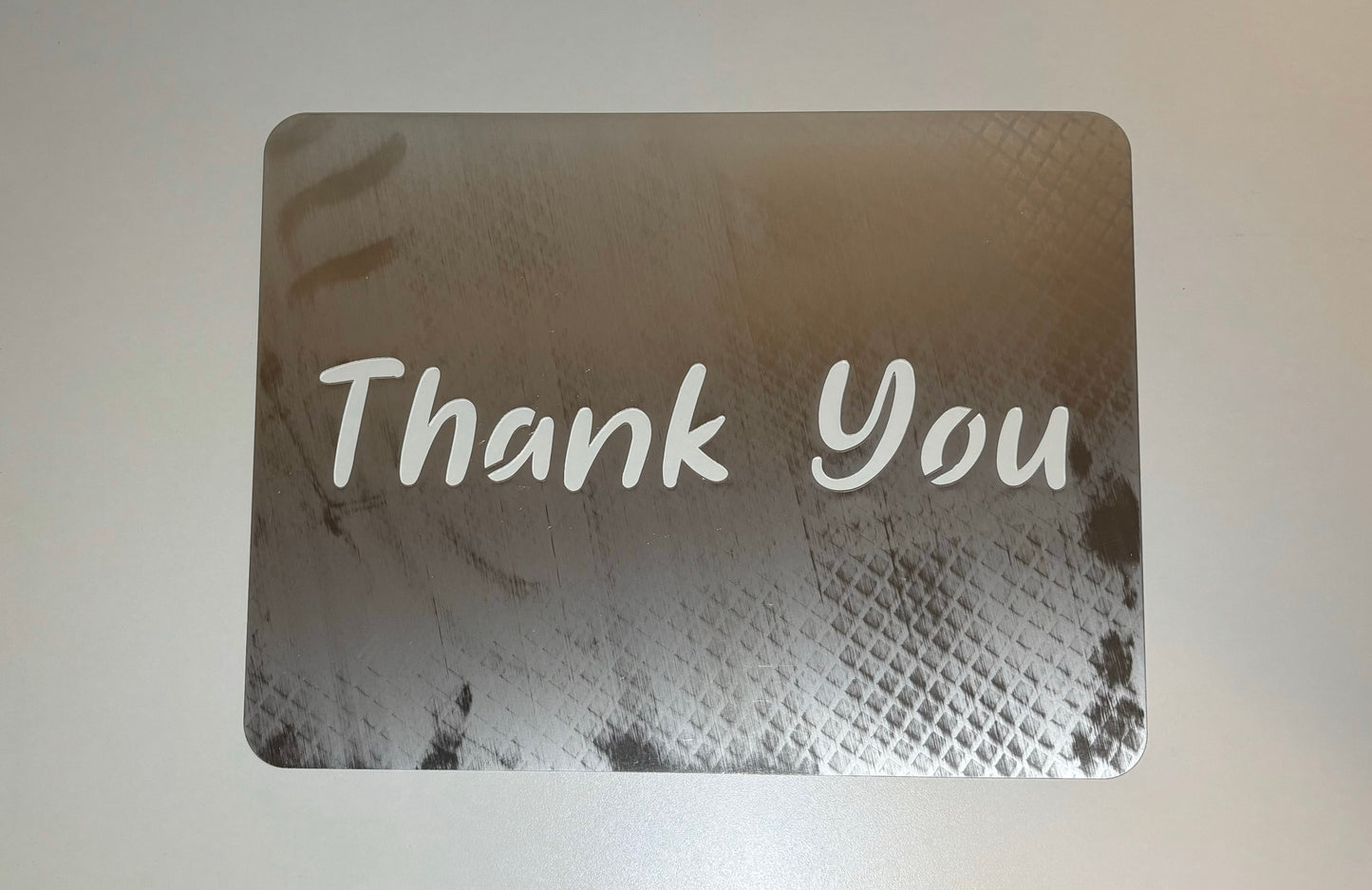 Car Detailing Stencil Aluminium Thank You